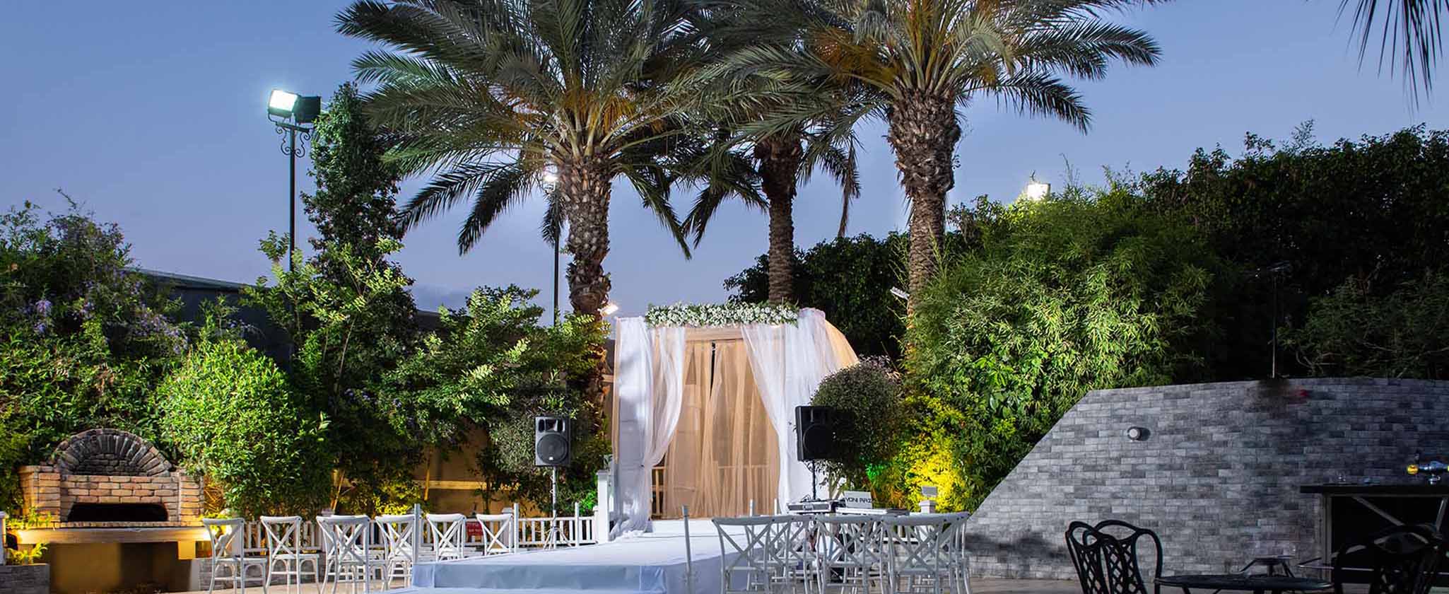 חופה בגן אירועים בחורף