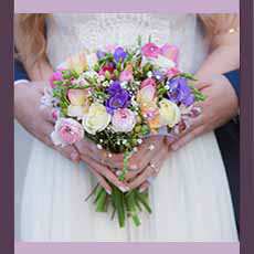 תמונת אווירה של זוג שהתחתן